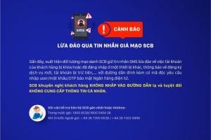 SCB cảnh báo lừa đảo qua tin nhắn giả mạo