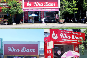 Chuỗi cửa hàng siêu thị mẹ và bé Nha Đam bày bán thuốc và thực phẩm chức năng