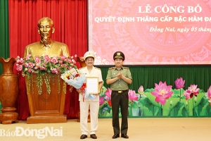 Thăng cấp bậc hàm Đại tá đối với Phó giám đốc Công an tỉnh Đồng Nai