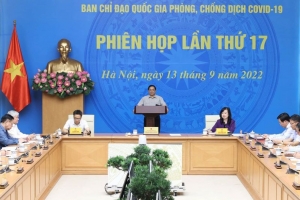 Thủ tướng Phạm Minh Chính chủ trì họp trực tuyến toàn quốc phòng, chống dịch COVID-19