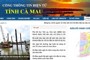 Cổng Thông tin điện tử tỉnh Cà Mau có lượt truy cập đứng thứ 05 cả nước