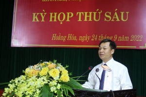 Ông Lê Thanh Hải được bầu làm Chủ tịch UBND huyện Hoằng Hoá