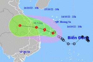Áp thấp nhiệt đới mạnh lên thành bão số 5, dự báo nhiều địa phương ở miên Trung có mưa lớn