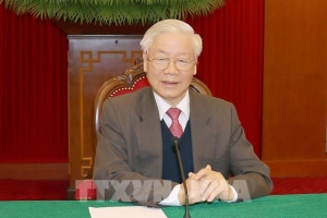Tổng Bí thư Nguyễn Phú Trọng gửi điện chúc mừng đồng chí Tập Cận Bình tái cử Tổng Bí thư khóa XX Đảng Cộng sản Trung Quốc