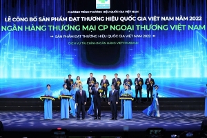 Vietcombank lần thứ 8 liên tiếp đạt Thương hiệu quốc gia Việt Nam