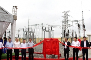 Thanh Hoá gắn biển công trình Đường dây 110 kV Bỉm Sơn - Nga Sơn và trạm biến áp 110 kV Nga Sơn