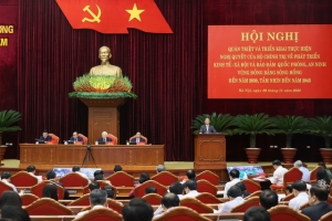 Đến năm 2045, đồng bằng sông Hồng là vùng phát triển hiện đại, văn minh, sinh thái, là trung tâm kinh tế, tài chính lớn mang tầm khu vực và thế giới