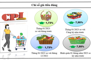 Kon Tum chỉ số tiêu dùng tháng 1/2023 tăng 1,73%