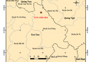 Động đất mạnh 3,3 độ Richter ở Kon Tum