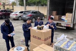 Thu giữ gần 10.000 sản phẩm thiết bị vệ sinh, đồ điện, bản lề cửa vi phạm về nhãn hàng hoá