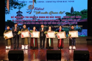 Bế mạc Hội thi Dân ca Quan họ Xuân Quý Mão – 2023 và tôn vinh các nghệ nhân lĩnh vực di sản văn hóa phi vật thể