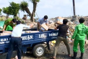Tiêu hủy hơn 1.500 hộp nhang diệt muỗi giả mạo