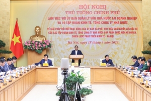 Thủ tướng chủ trì hội nghị với Ủy ban Quản lý vốn nhà nước tại doanh nghiệp và 19 tập đoàn, tổng công ty