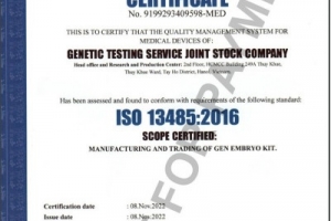 GENTIS vui mừng đón nhận Chứng nhận hệ thống quản lý chất lượng ISO 13485:2016