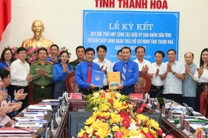 UBND tỉnh Thanh Hoá và Ban Chấp hành Tỉnh đoàn ký kết Quy chế phối hợp công tác giai đoạn 2023-2027