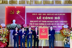 Vĩnh Phúc: Tam Dương công bố Nghị quyết thành lập thị trấn Kim Long