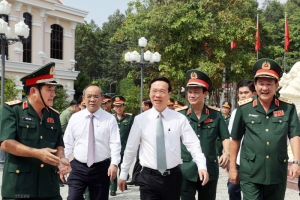 Chủ tịch nước Võ Văn Thưởng thăm và làm việc tại Quân khu 9