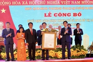Công bố Quyết định công nhận TP. Dĩ An là đô thị loại II