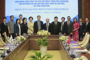 Đoàn công tác Hội đồng TP. Seong Nam (Hàn Quốc) thăm, làm việc tại Thanh Hóa