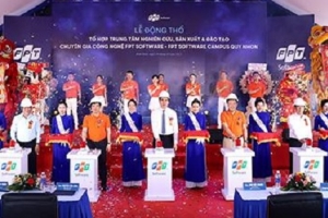 Bình Định: Động thổ Tổ hợp Trung tâm nghiên cứu, sản xuất và đào tạo chuyên gia công nghệ