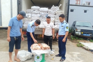 Lạng Sơn: Tạm giữ 4 tấn vịt đông lạnh không rõ nguồn gốc