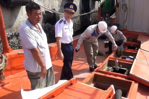 Bộ Tư lệnh Vùng Cảnh sát biển 3 bắt giữ tàu vận chuyền dầu DO trái phép trên biển