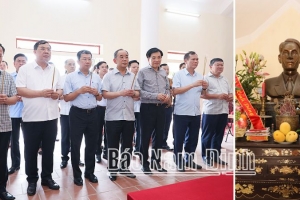 Nam Định: Dâng hương tưởng niệm Anh hùng Liệt sỹ Vũ Văn Hiếu