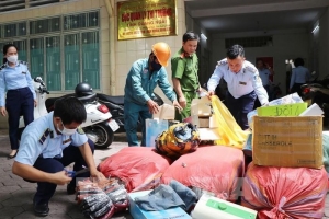 Tiêu hủy sản phẩm giả, hàng buôn lậu tại Quảng Ngãi