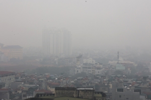 Sương mù bao trùm lên Hà Nội sáng nay