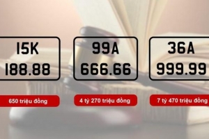 Biển số ngũ quý 9 Thanh Hóa được chốt giá thành công