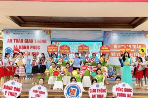 Trường THCS Lương Khánh Thiện thực hiện chuyên đề “Chúng em với An toàn giao thông” năm học 2023-2024