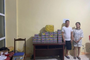 Bắt giữ cặp vợ chồng buôn bán hàng cấm là pháo hoa nổ số lượng lớn
