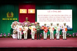 Thừa Thiên Huế: Sắp xếp - kiện toàn tổ chức các phòng ban lực lượng công an tỉnh