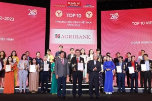 Agribank được vinh danh trong Top 10 thương hiệu mạnh Việt Nam 2023