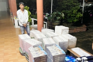 Long An bắt giữ đối tượng vận chuyển 8.700 gói thuốc lá điếu ngoại nhập lậu