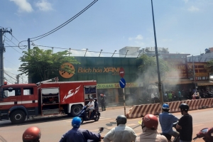Bà Rịa – Vũng Tàu: Cháy cửa hàng bách hóa xanh, hàng hóa bị thiêu rụi