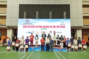 Đoàn vận động viên Quảng Ninh giành 5 Huy chương vàng tại Giải cờ vua nhanh Hà Nội mở rộng