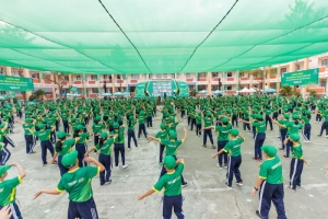 11.032 học sinh lập kỷ lục Việt Nam với màn đồng diễn thể dục ấn tượng