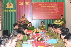 Công an Thanh Hóa tập huấn nghiệp vụ cho lực lượng phòng, chống ma túy Công an tỉnh Hủa Phăn