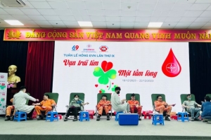 Nhiệt điện Mông Dương hưởng ứng Tuần lễ hồng EVN với thông điệp “Vạn trái tim - Một tấm lòng”