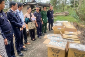 Quảng Trị tiêu hủy 9.400 bao thuốc lá ngoại nhập lậu
