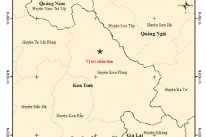 Ngày 28 Tết, xảy ra 6 trận động đất liên tiếp ở Kon Tum