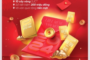 Nhận ngay 10 cây vàng SJC khi gửi tiền tại VietinBank