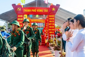 Bà Rịa – Vũng Tàu: Hơn 1.800 thanh niên lên đường nhập ngũ