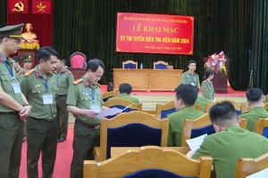 Công an tỉnh Thanh Hóa tổ chức kiểm tra kỳ thi tuyển Điều tra viên trung cấp, sơ cấp năm 2024