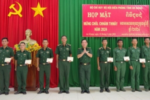 BĐBP An Giang họp mặt cán bộ, chiến sĩ người dân tộc Khmer nhân dịp Tết Chôl Chnăm Thmây năm 2024