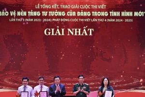 Lễ tổng kết và trao giải Cuộc thi viết “Bảo vệ nền tảng tư tưởng của Đảng trong tình hình mới”