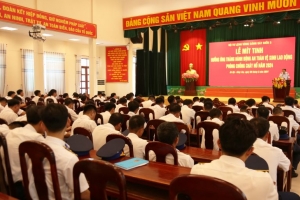 BTL Vùng Cảnh sát Biển 3: Mít tinh hưởng ứng Tháng hành động về ATVSLĐ năm 2024
