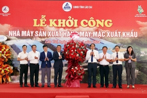 Lào Cai: Khởi công xây dựng nhà máy may mặc gần 100 tỷ