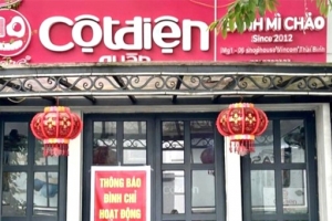 Patê xuất hiện dòi lúc nhúc, cơ sở kinh doanh bánh mì chảo - Cột điện quán bị phạt 21 triệu đồng